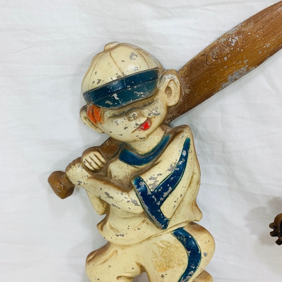 Vintage Accents 2 Vintage Sexton 97s Metal Baseball Players Poshmark